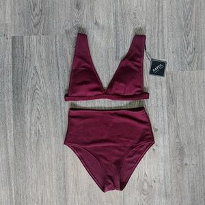 👙🆕 Zaful Burgundy Swimsuit